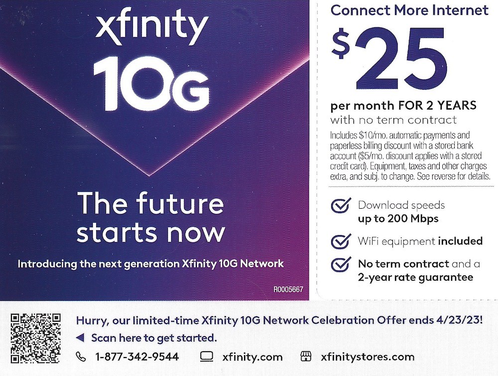 $25 per Month for 2 Years Connect More Internet Xfinity