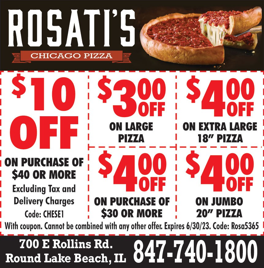 Rosati's $ Off Coupons Expire June 30 2023