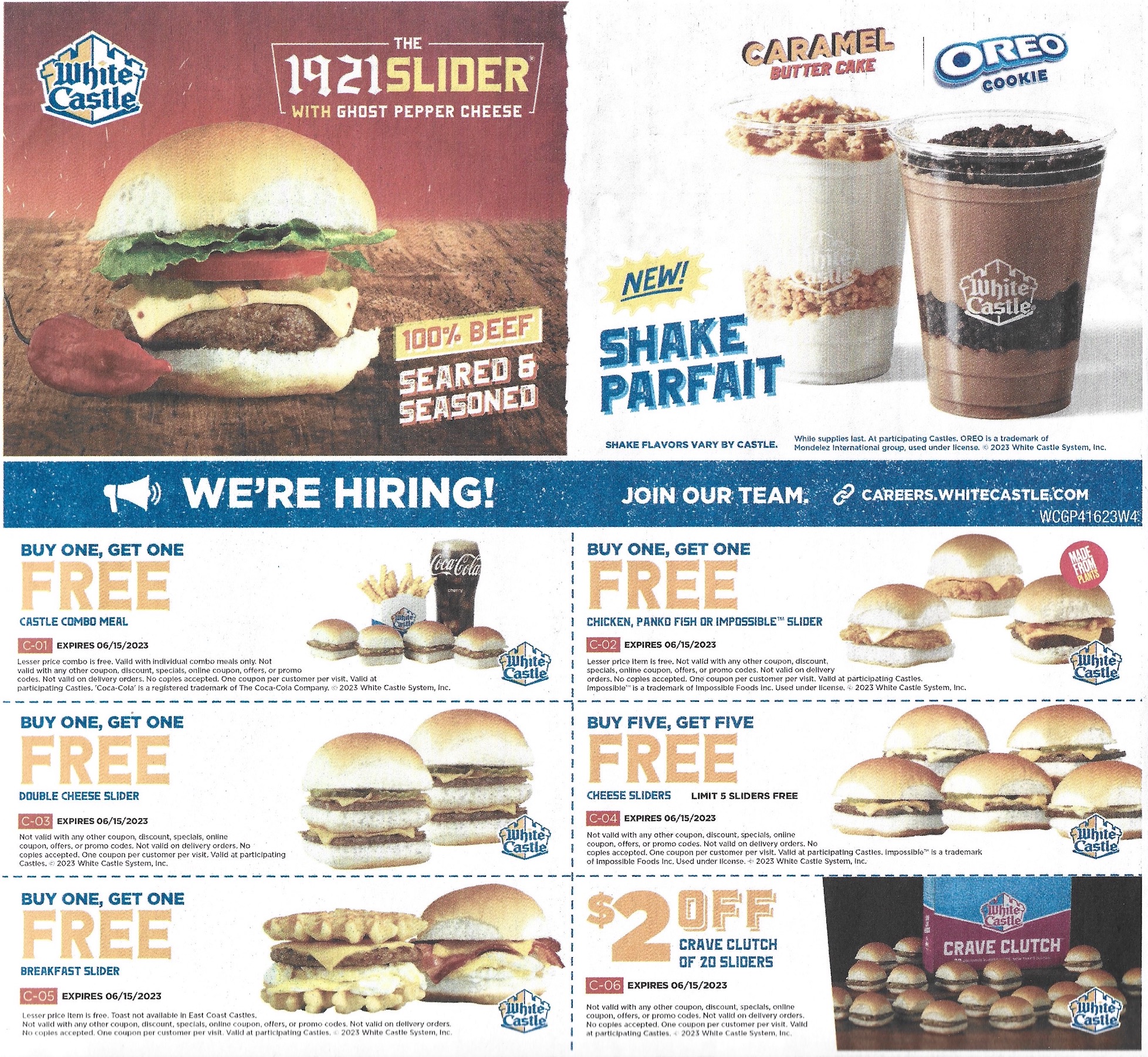 White Castle Coupons Printable Buy One Get One Expires 06 15 2023 