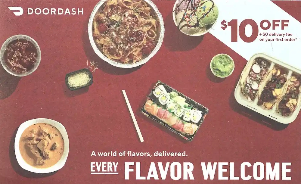 DoorDash $10 Off + Free Delivery Coupon - Expires 06/21/2023