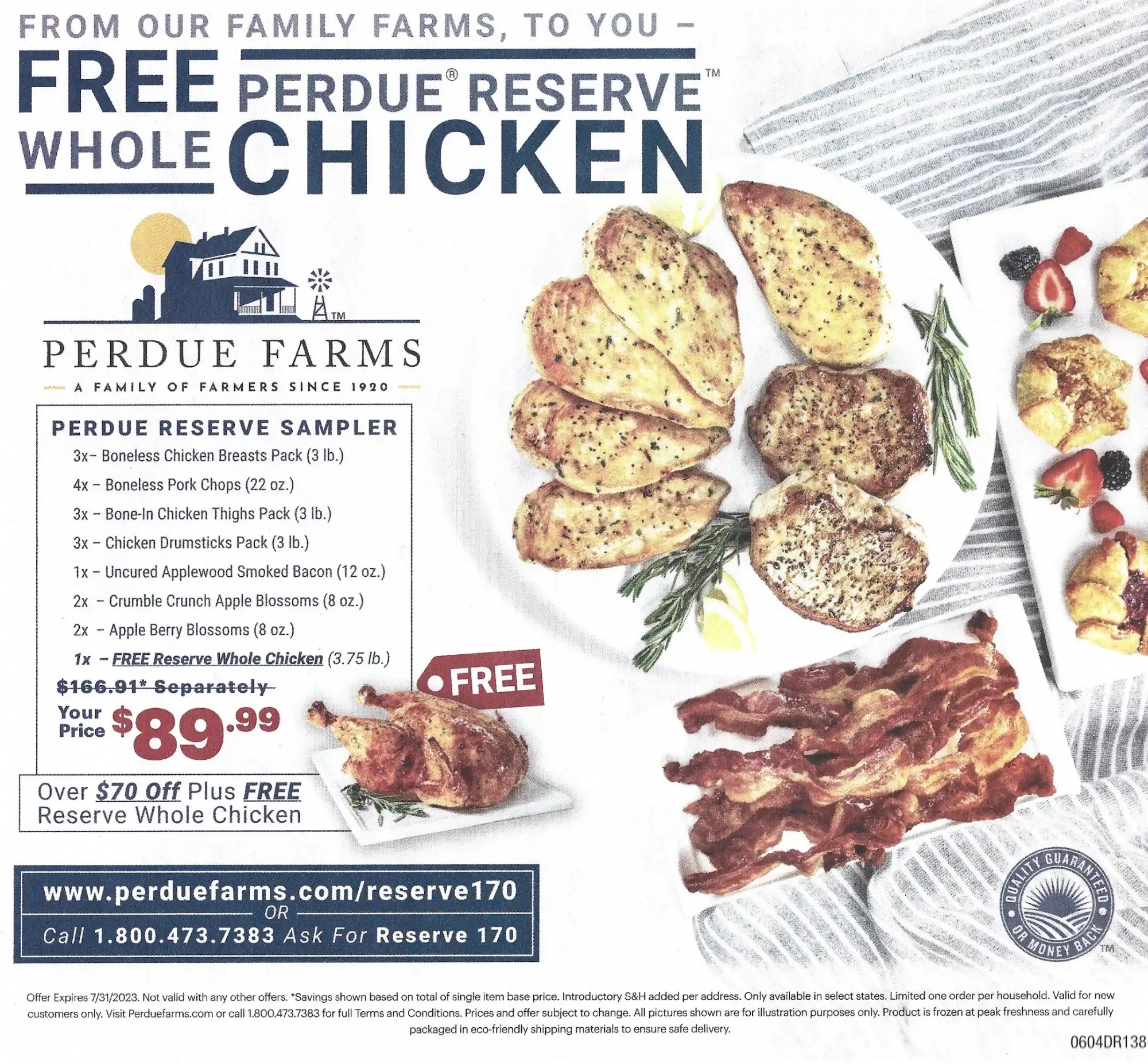 Perdue Farms Free Whole Chicken Promo Code - Expires 07/31/2023