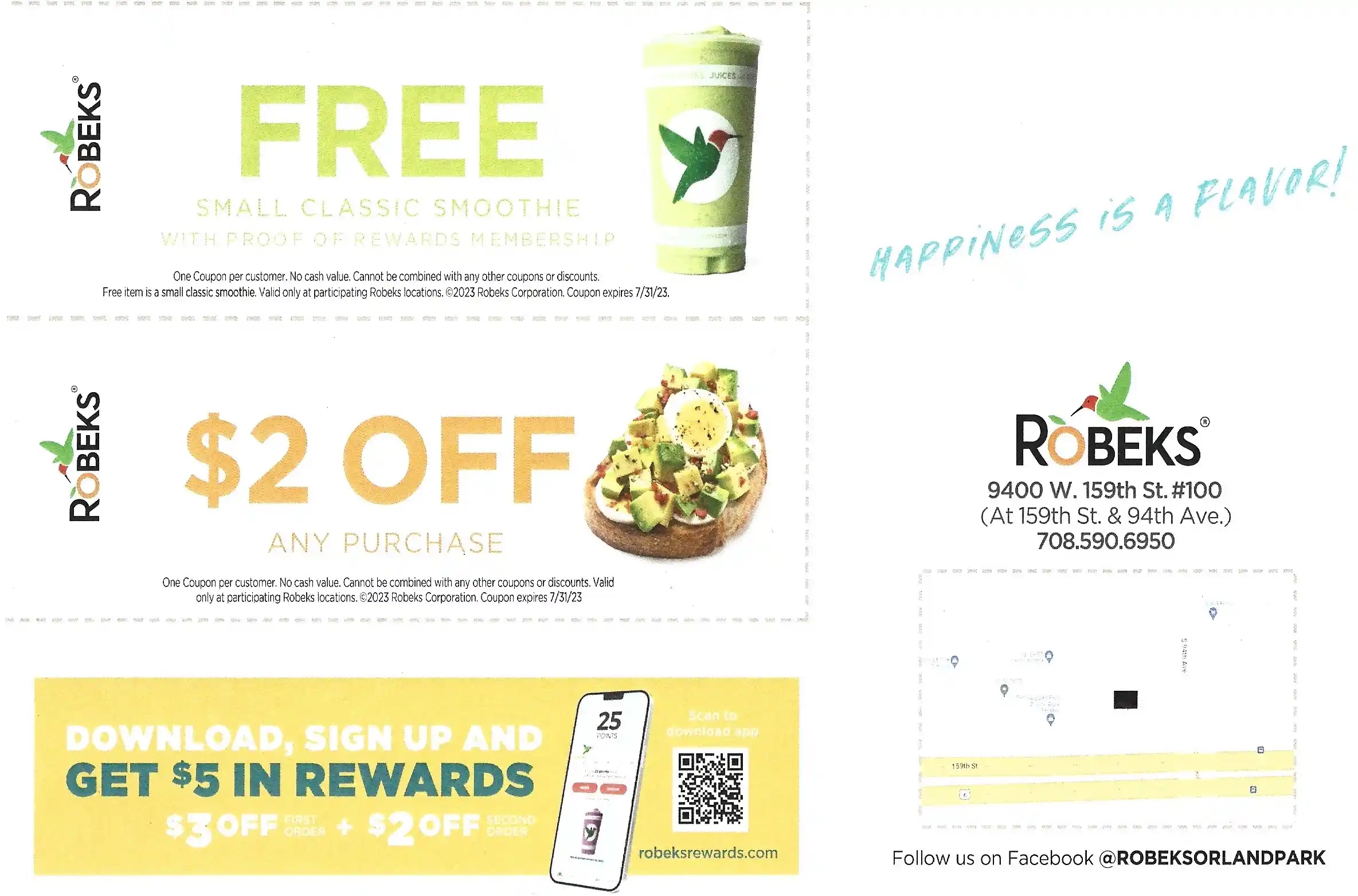 Robeks Orland Park Coupons + Free Items - Expires 07/31/2023