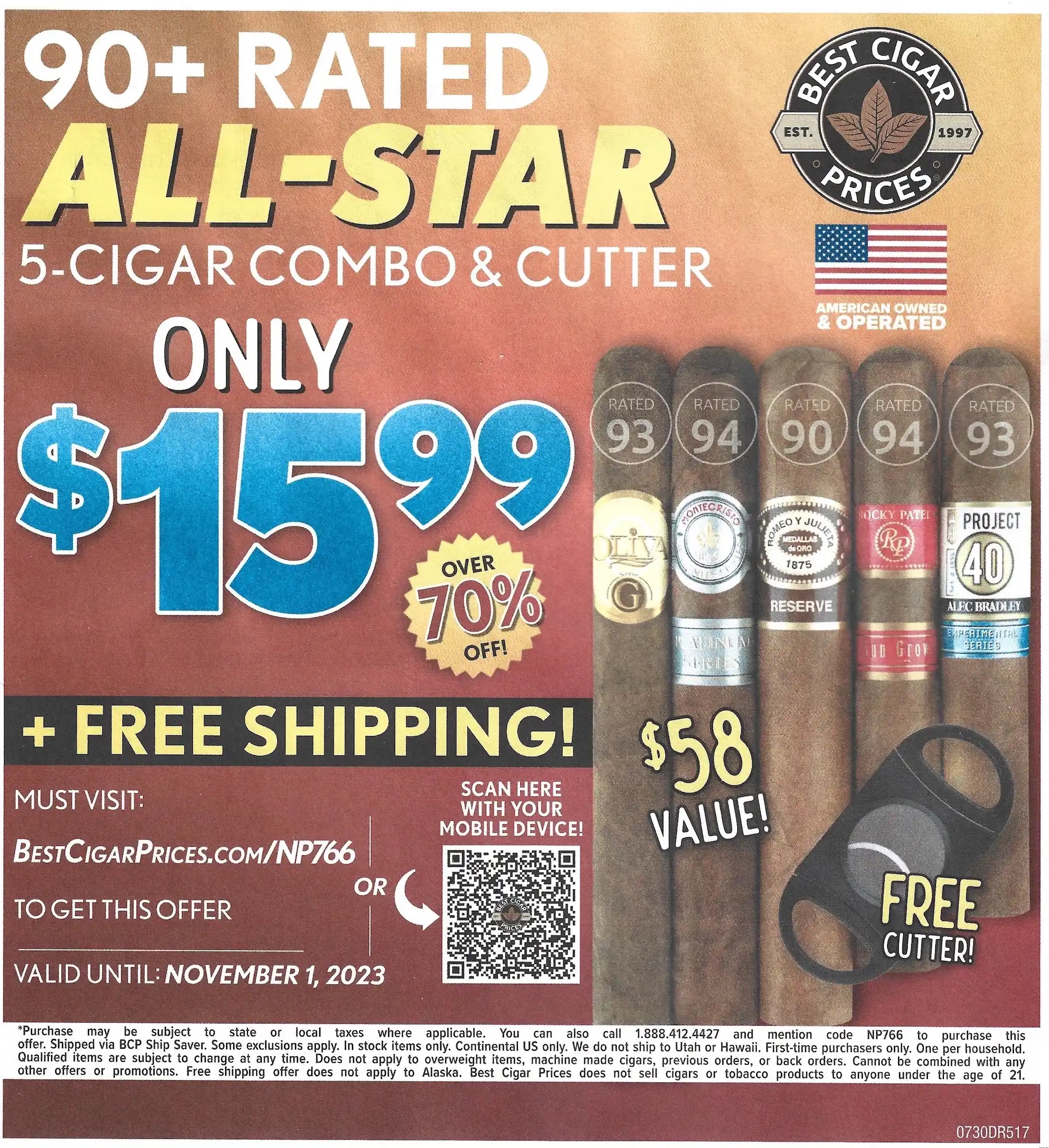 BestCigarPrices.com: 5-Cigar Combo Promo Code - Expires 11/01/2023