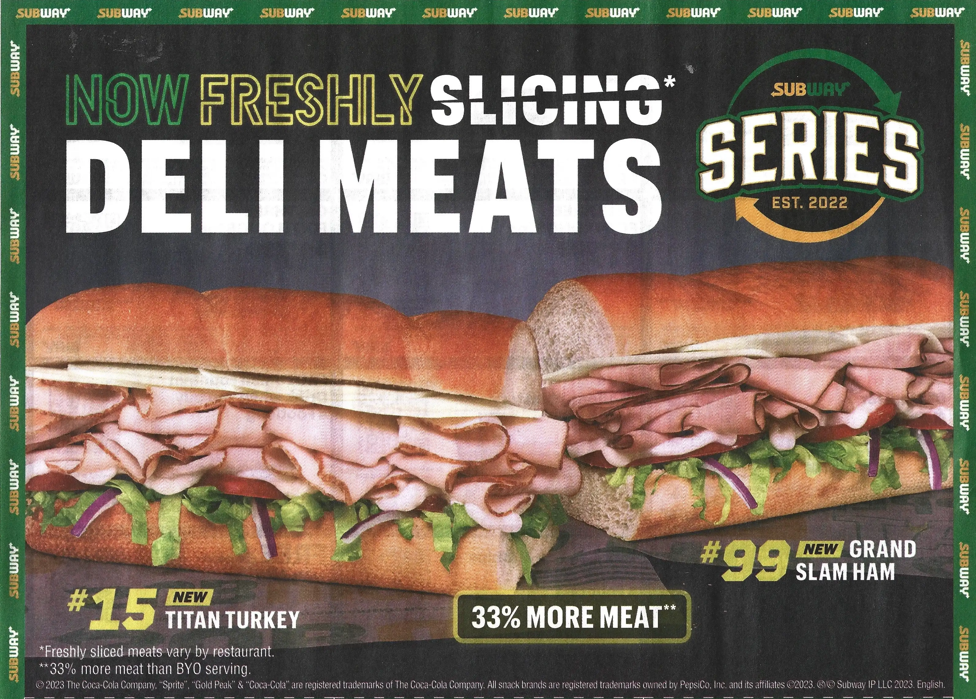 Subway Store Coupons QR Codes - Expires 10/01/2023