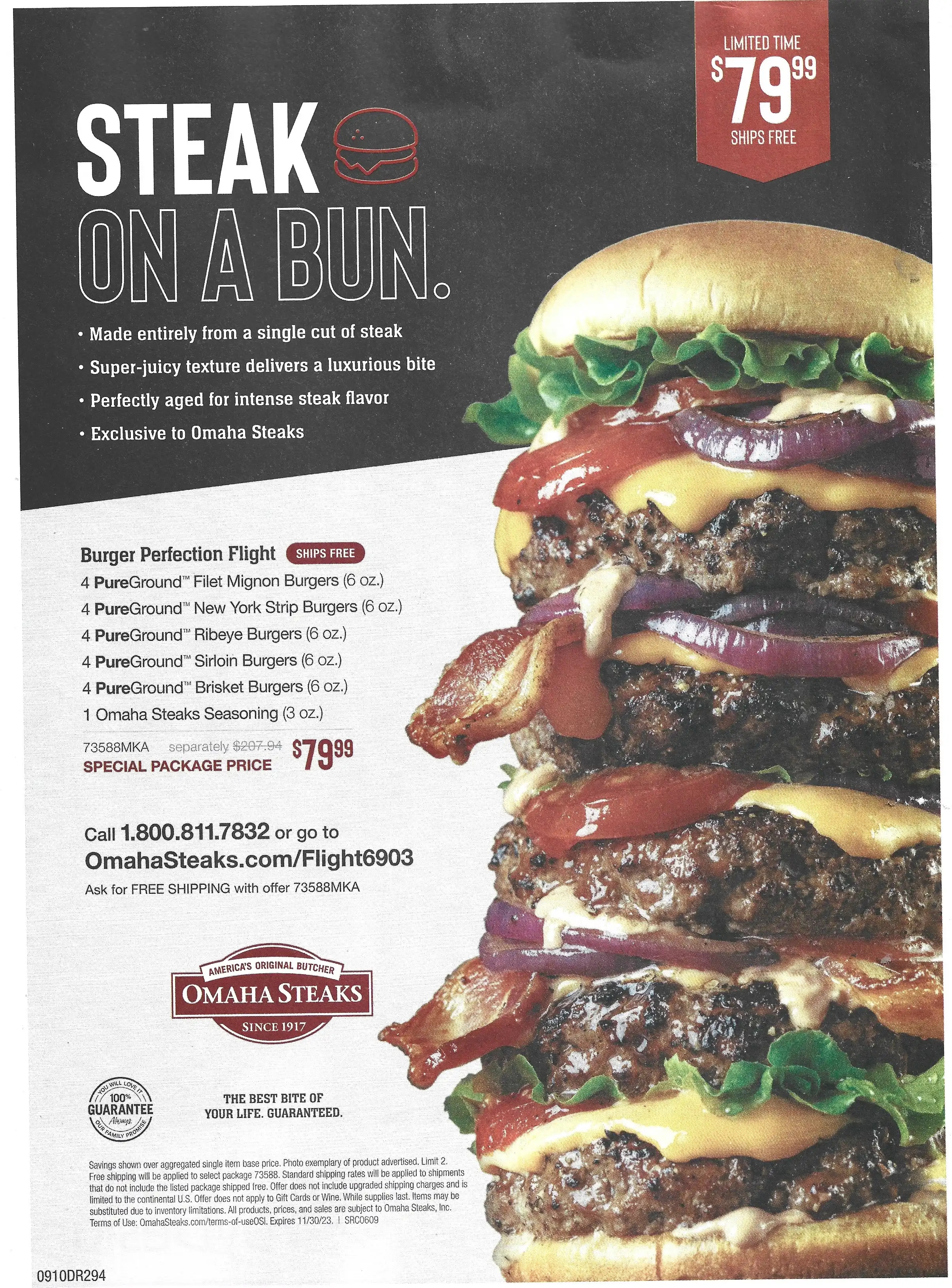 Omaha Steaks: Burger Perfection Flight Package Promo Code - Expires 11/30/2023