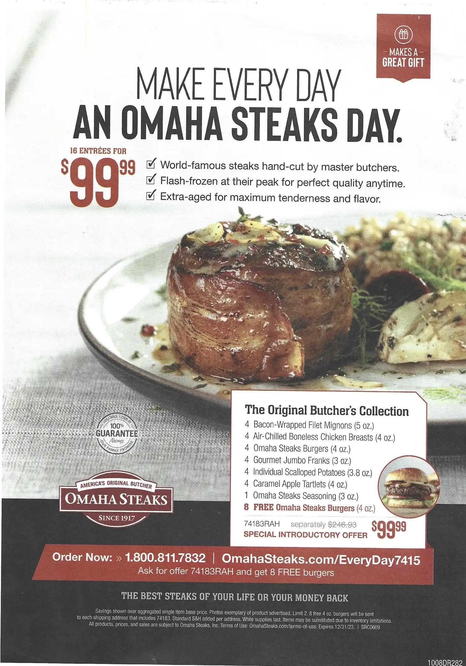 Omaha Steaks Promo Code EveryDay7415 Expires 12/31/2023