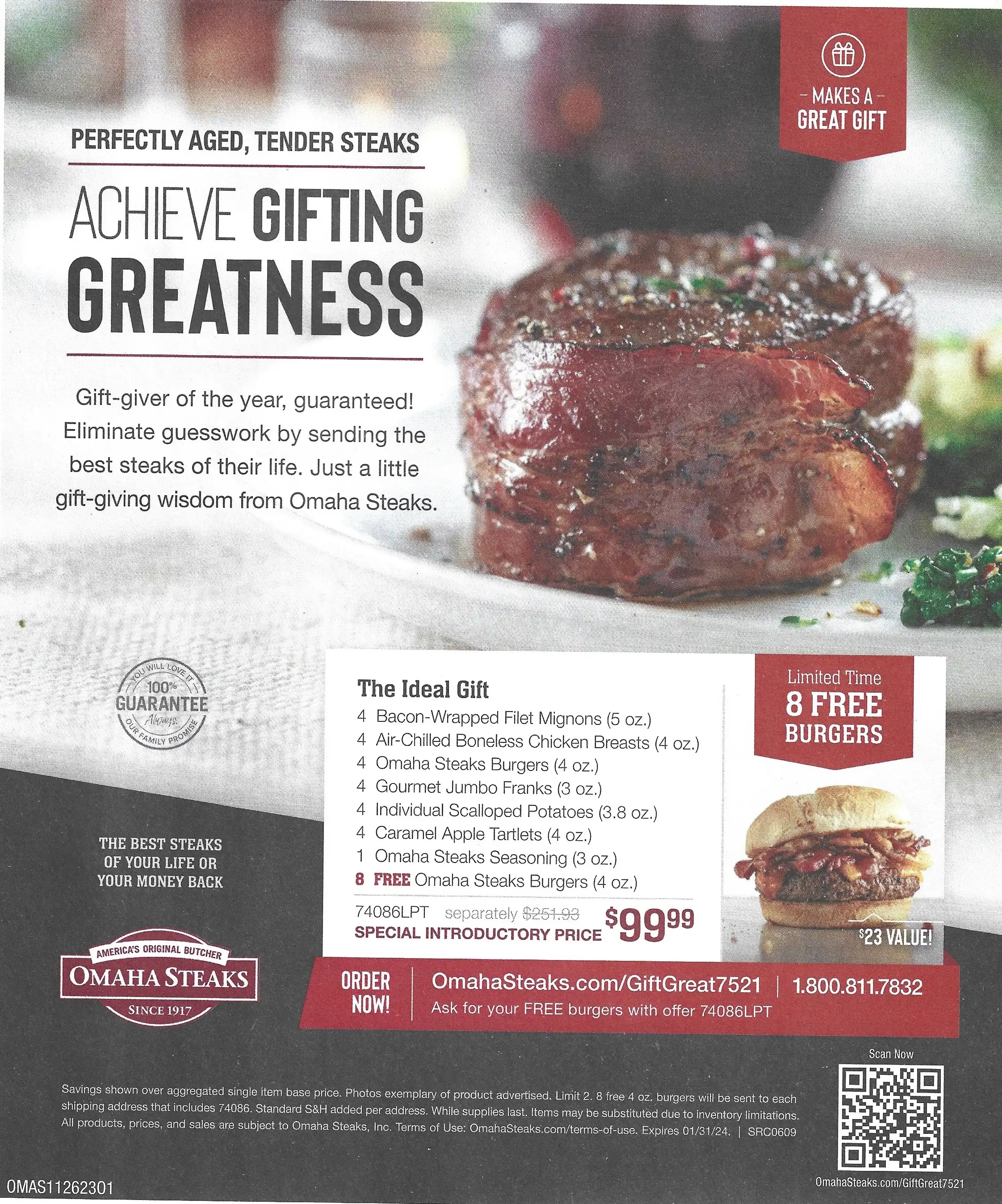 Omaha Steaks The Ideal Gift Promo Code - Expires 01/31/2023