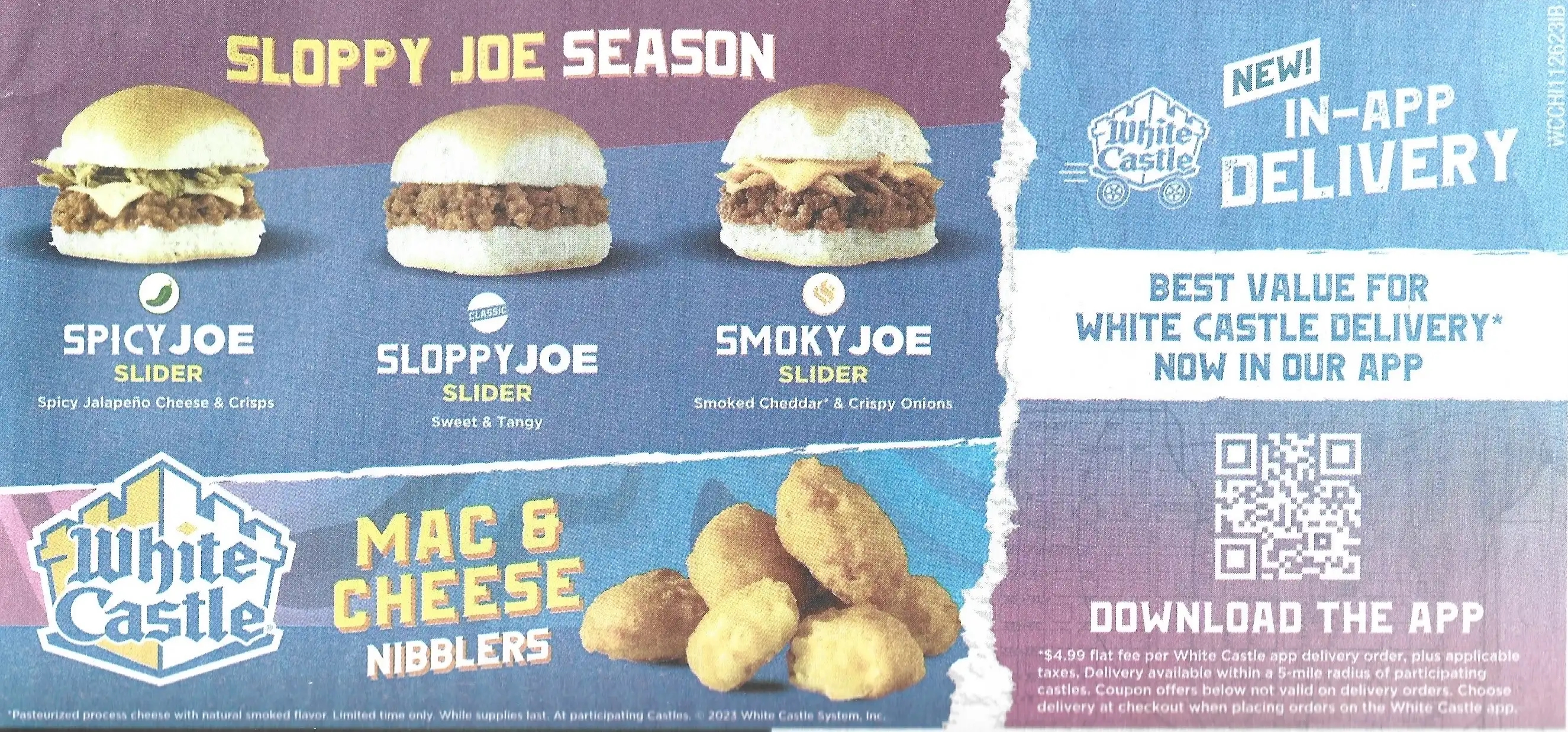 White Castle Mailer Coupons - Expires 12/31/2023 Cover