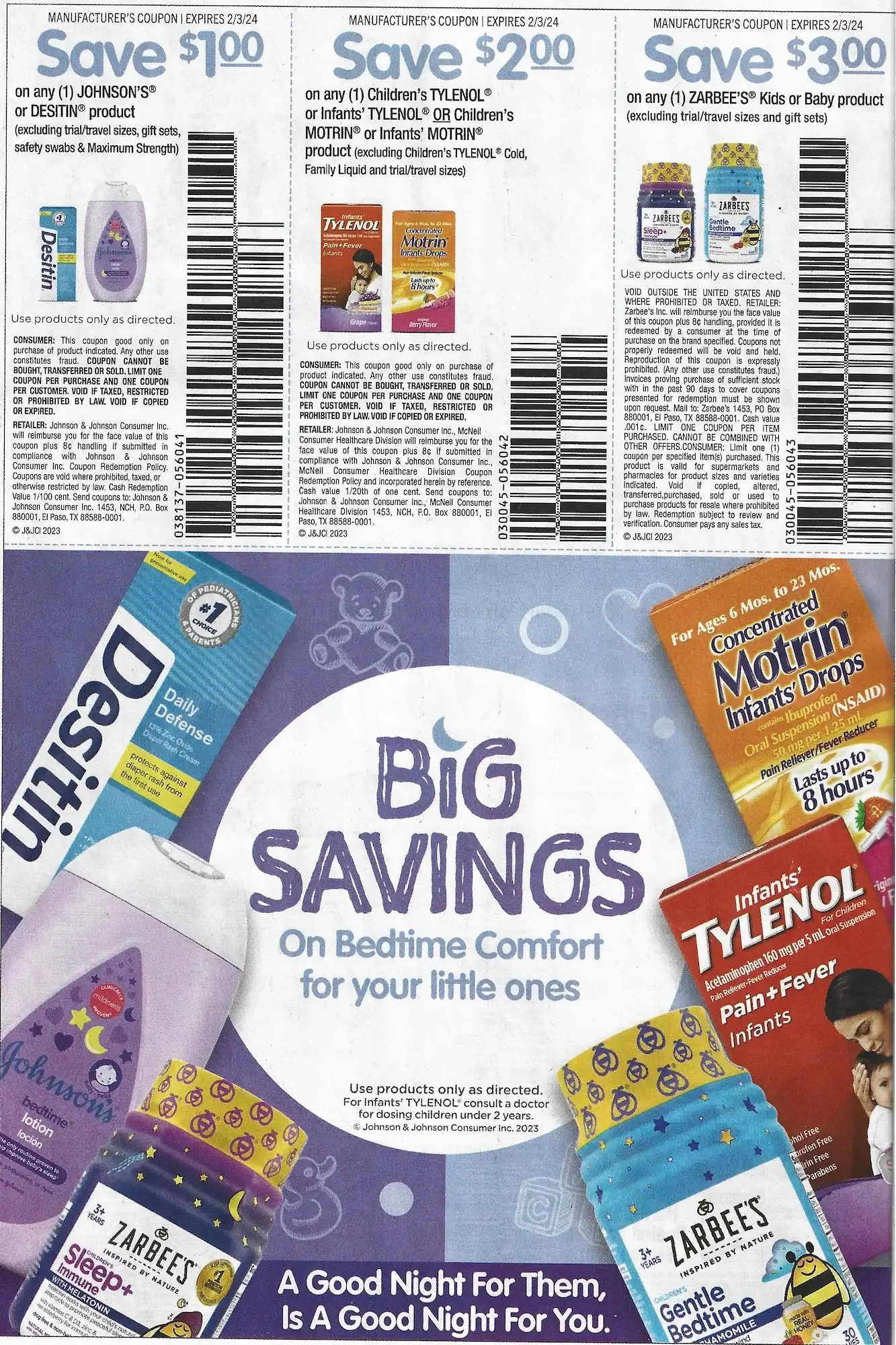 Save.Com Weekly Mailer Coupons - 01/07/2024 Destin Tylenol Motrin Zarbees