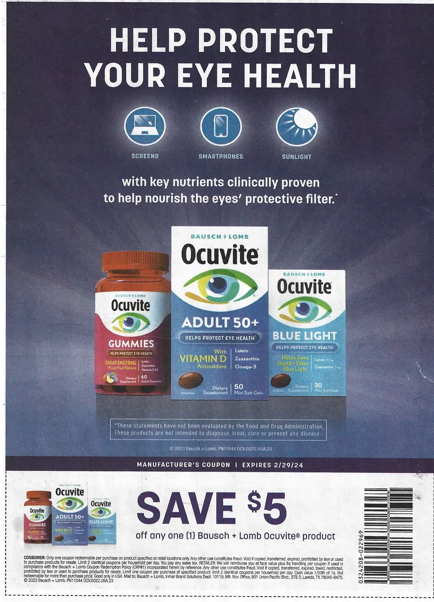 Save.Com Weekly Mailer Coupons - 01/07/2024 Ocuvite