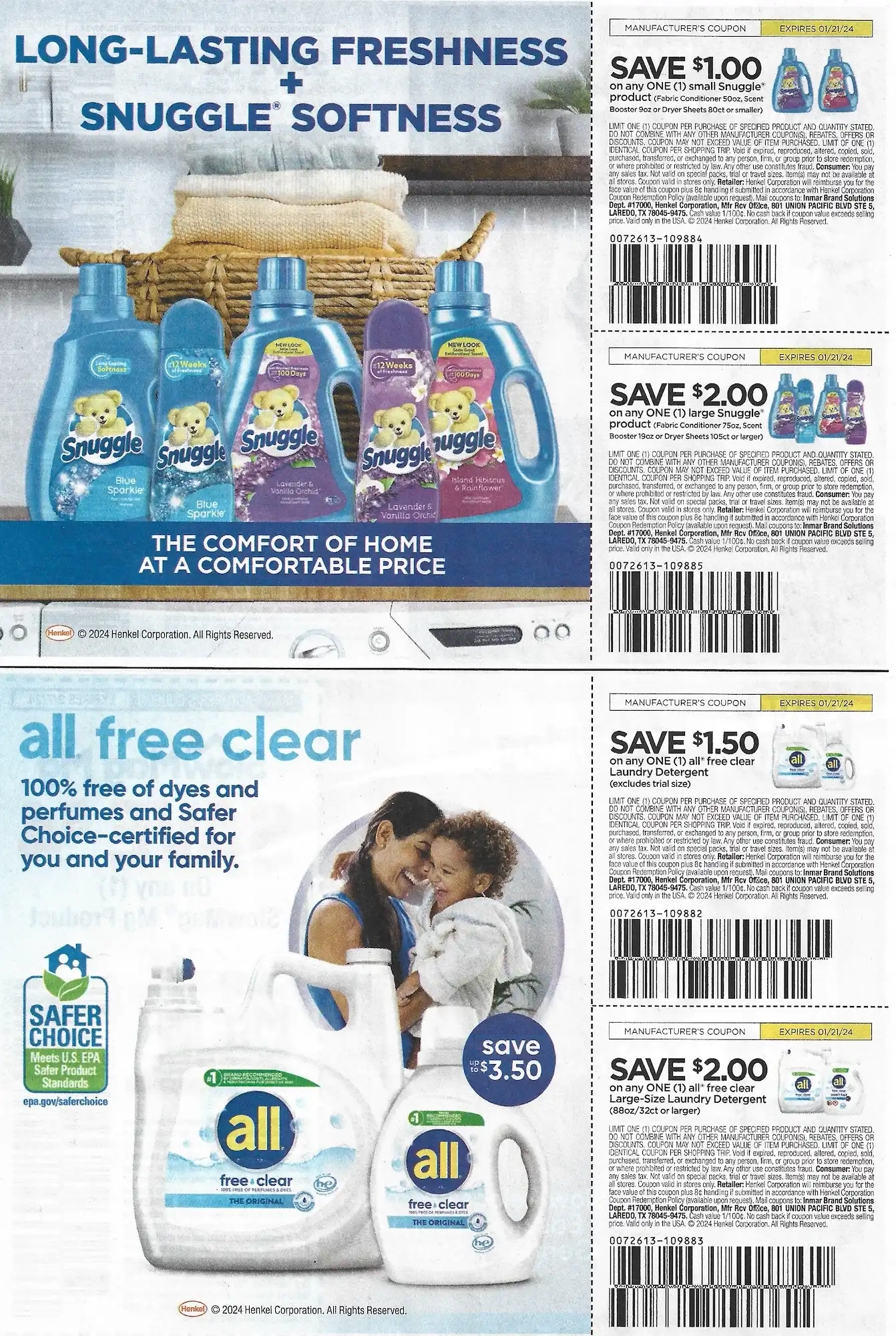 Save.Com Weekly Mailer Coupons - 01/07/2024 Snuggle All