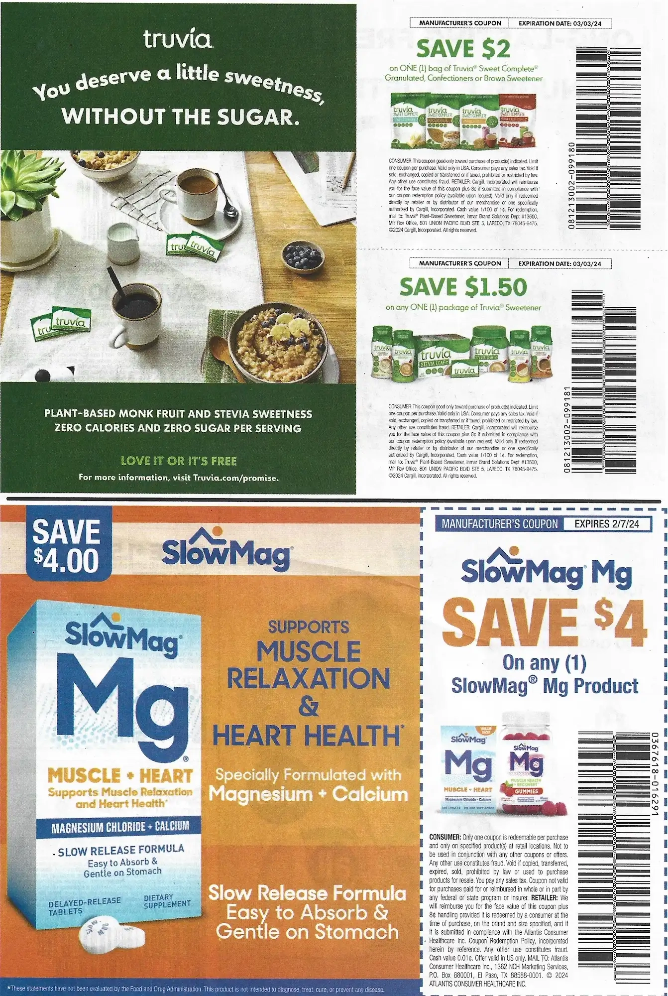 Save.Com Weekly Mailer Coupons - 01/07/2024 Truvia Slowmag