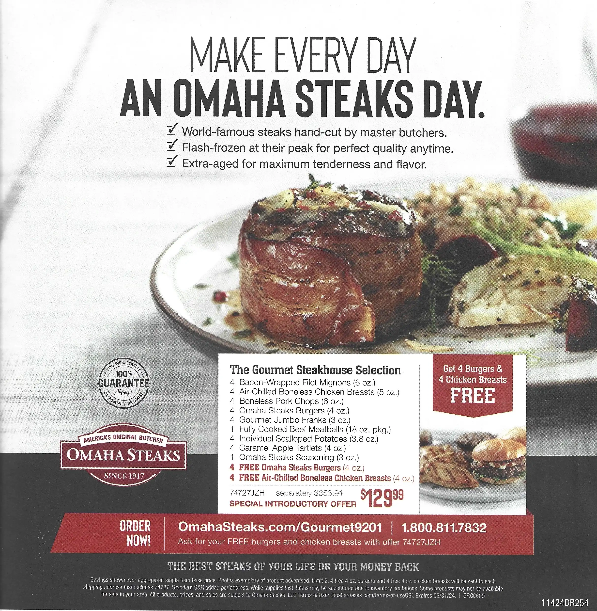 Omaha Steaks Promo Code: The Gourmet Steakhouse Selection - Expires 03/31/2024