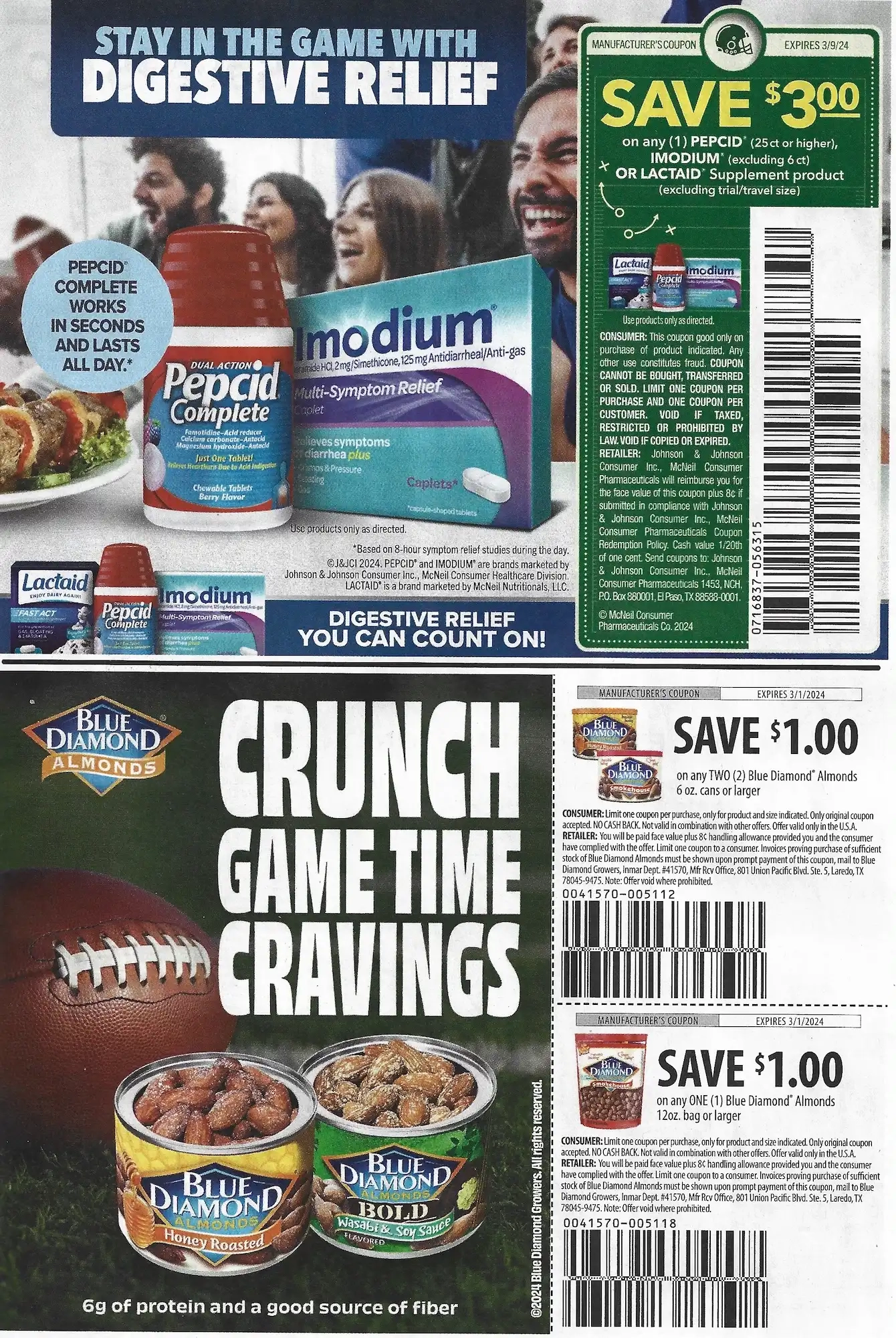 Save.Com Weekly Mailer Coupons 02/11/2024 Pepcid Complete Blue Diamond