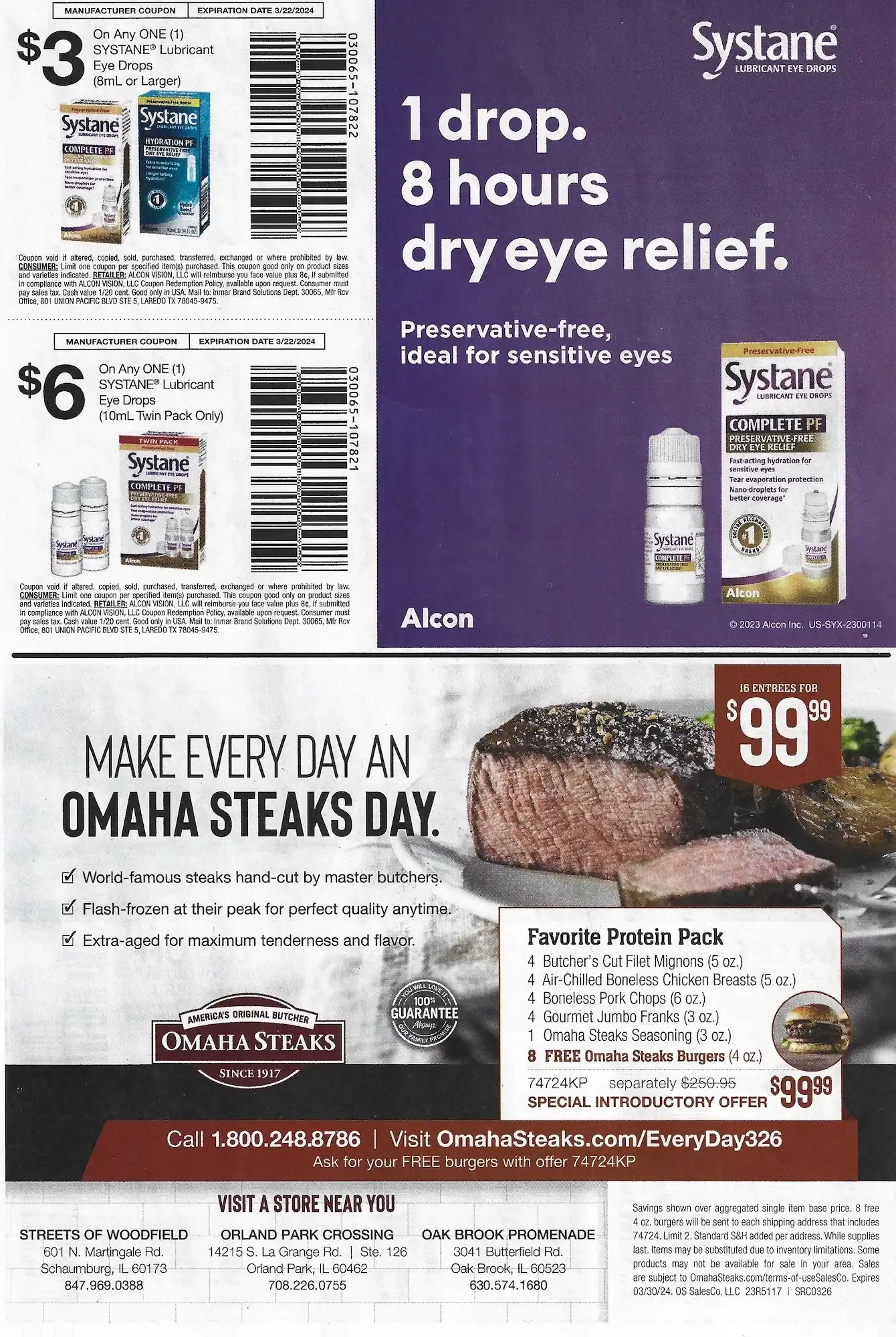 Save.Com Weekly Mailer Coupons 02/11/2024 Systane Omaha Steaks