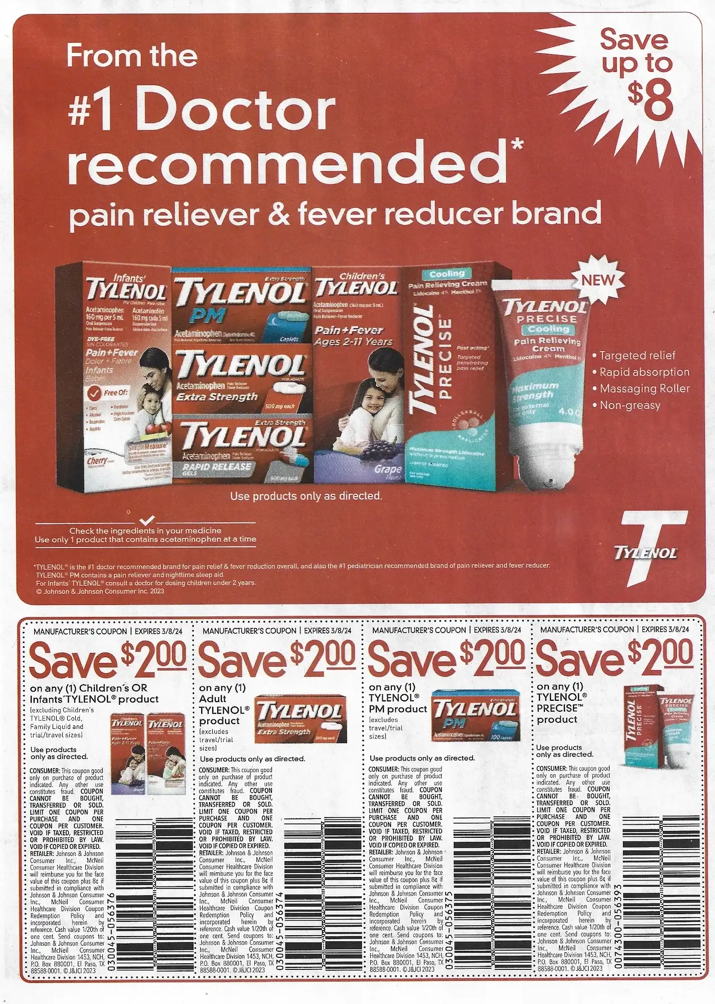 Save.Com Weekly Mailer Coupons 02/11/2024 Tylenol