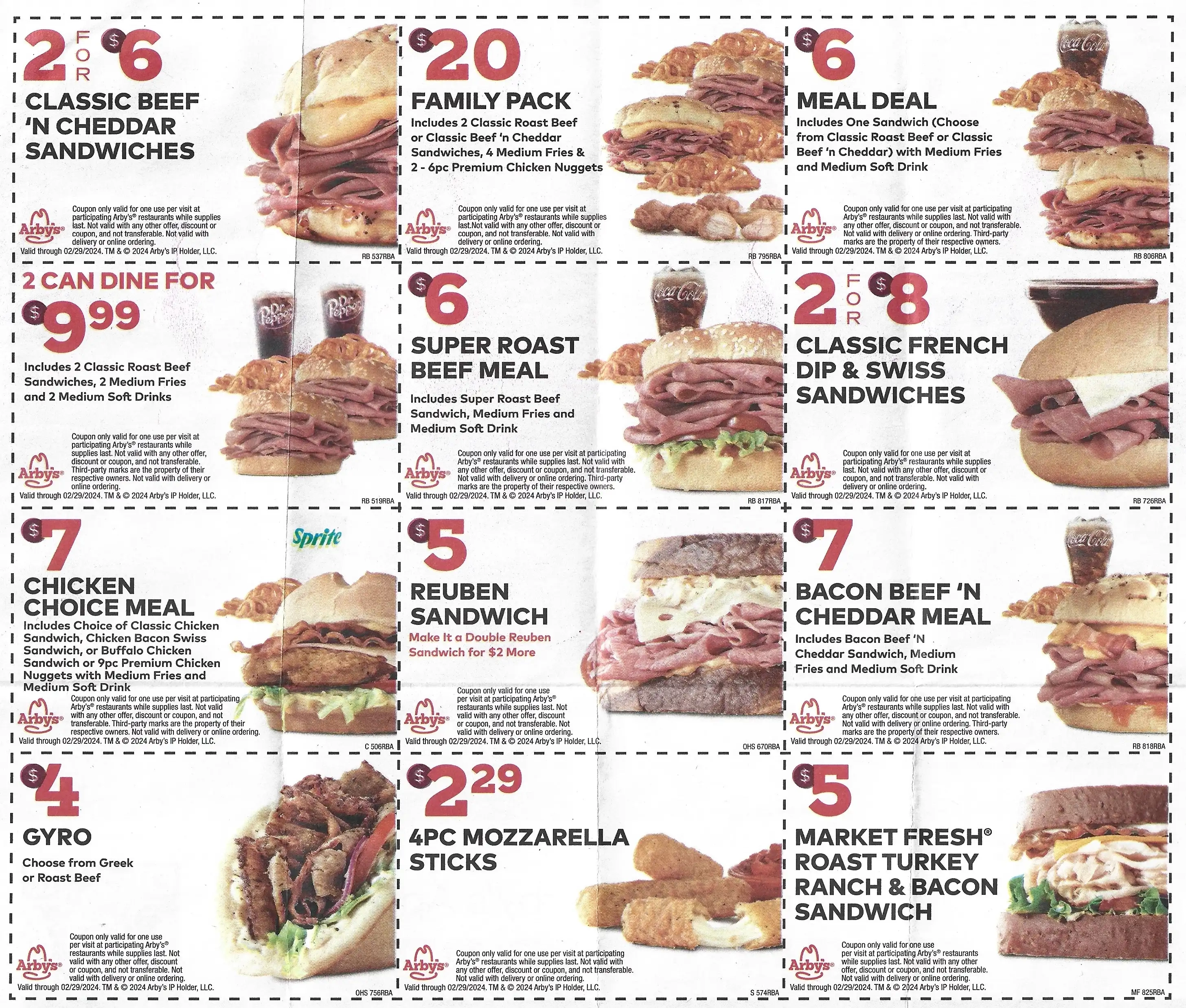 Arby's Store Coupons Expires 02/29/2024