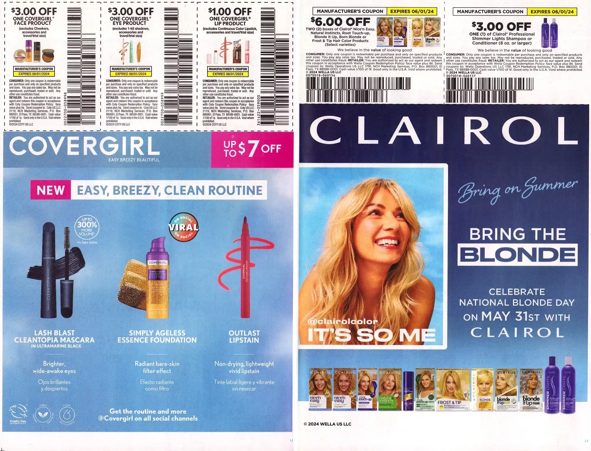 Save.Com Weekly Mailer Coupons - 05/19/2024 Covergirl Clairol