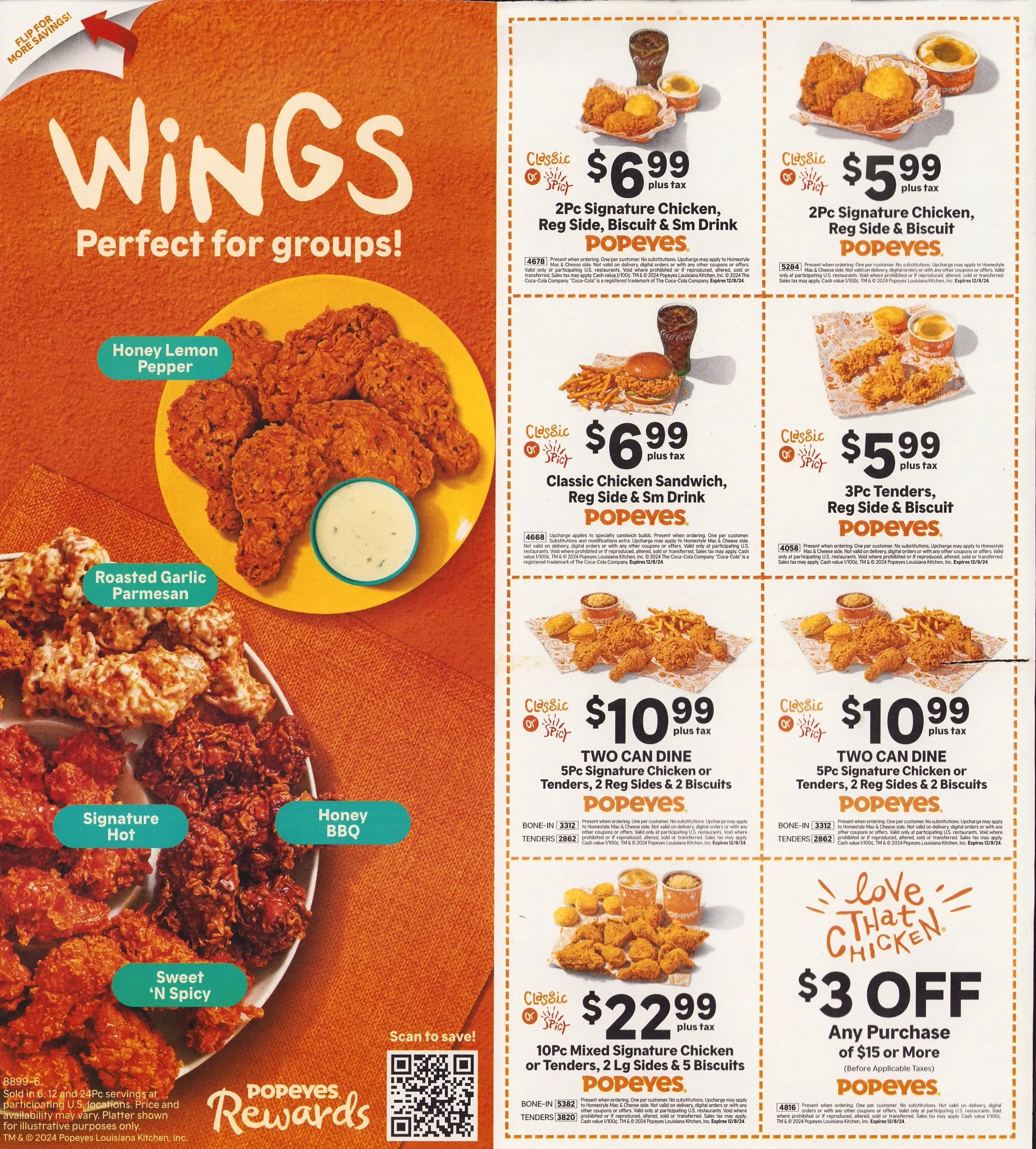 Popeyes Coupons Expires 12/08/2024 Sheet 1