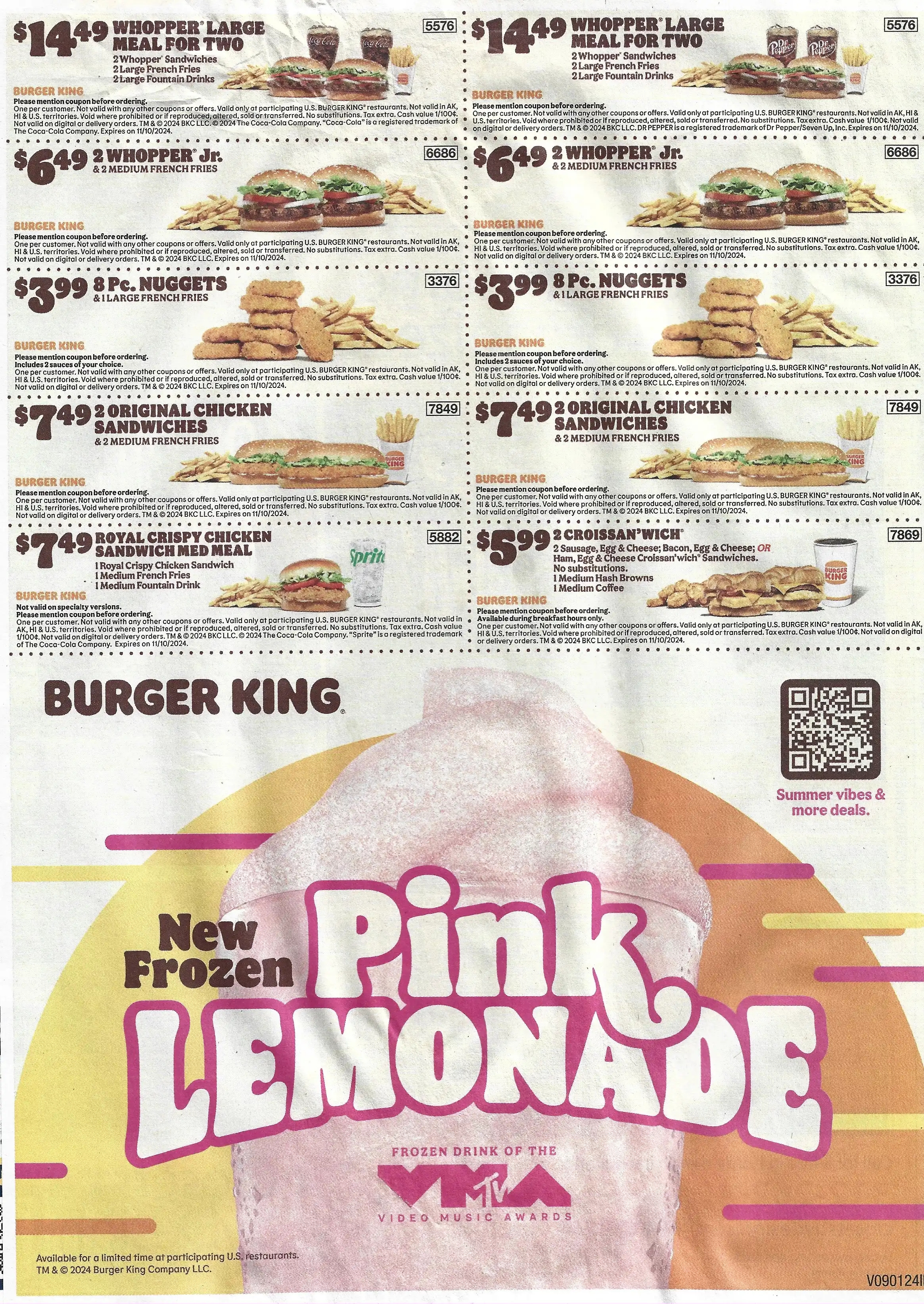 Burger King Coupons - Expires 11/20/2024