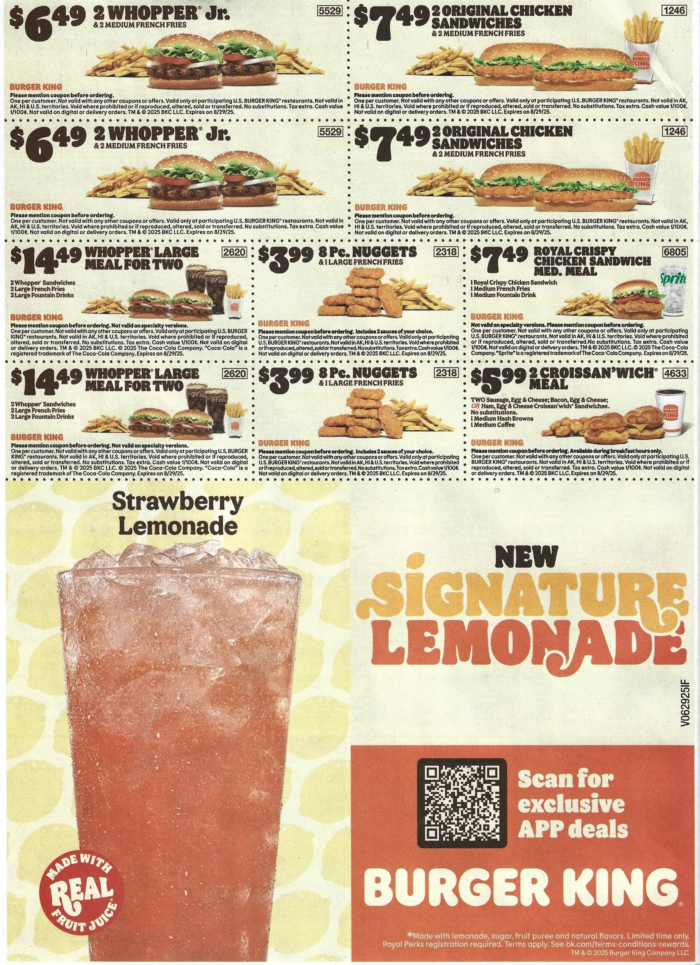 Burger King Coupons - Expires 08/29/2025