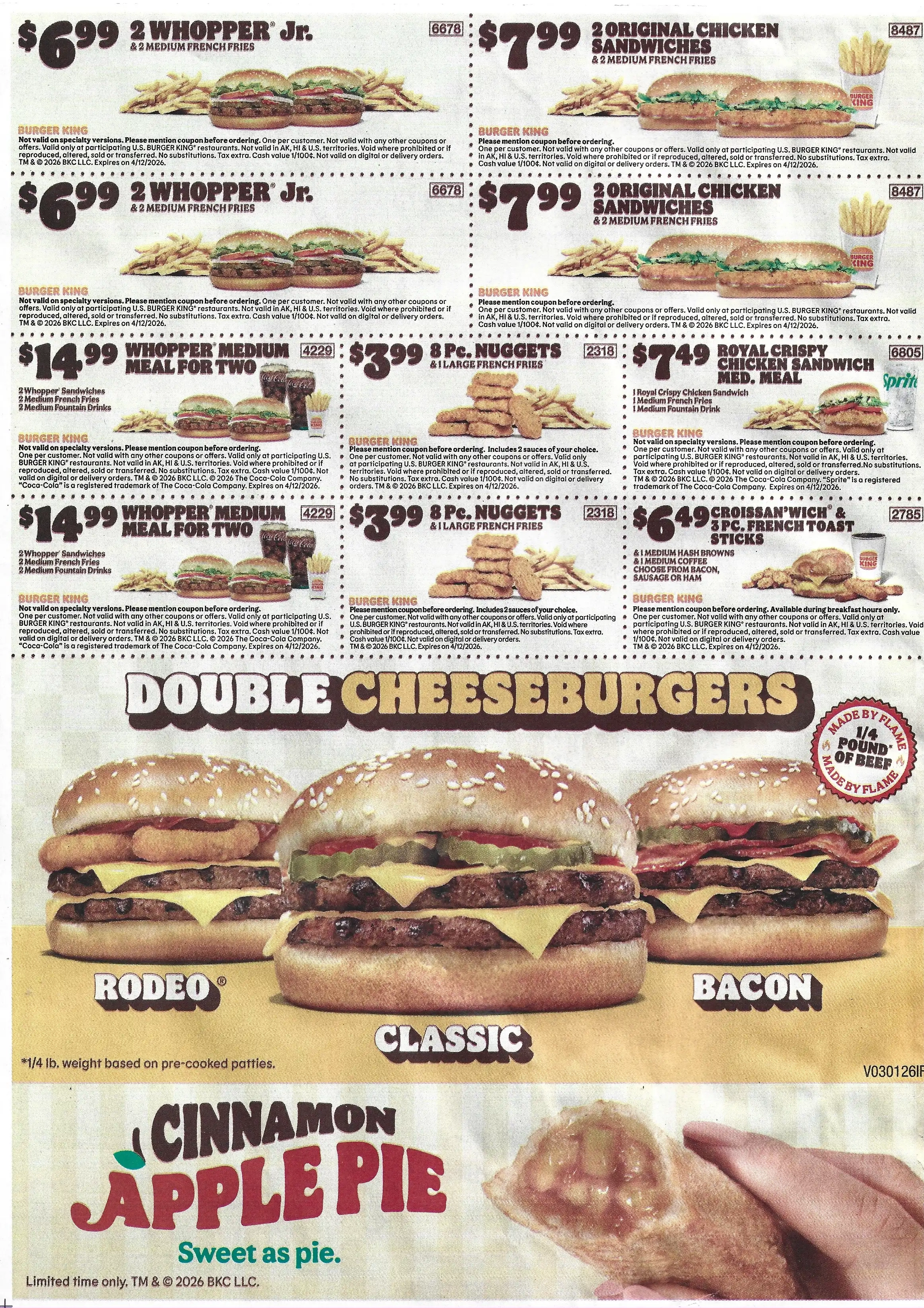 Burger King Coupons - Expires 04/12/2026